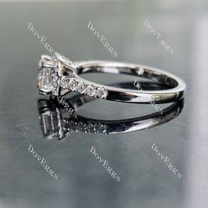 white gold moissanite ring