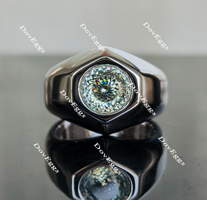 round moissanite engagement ring