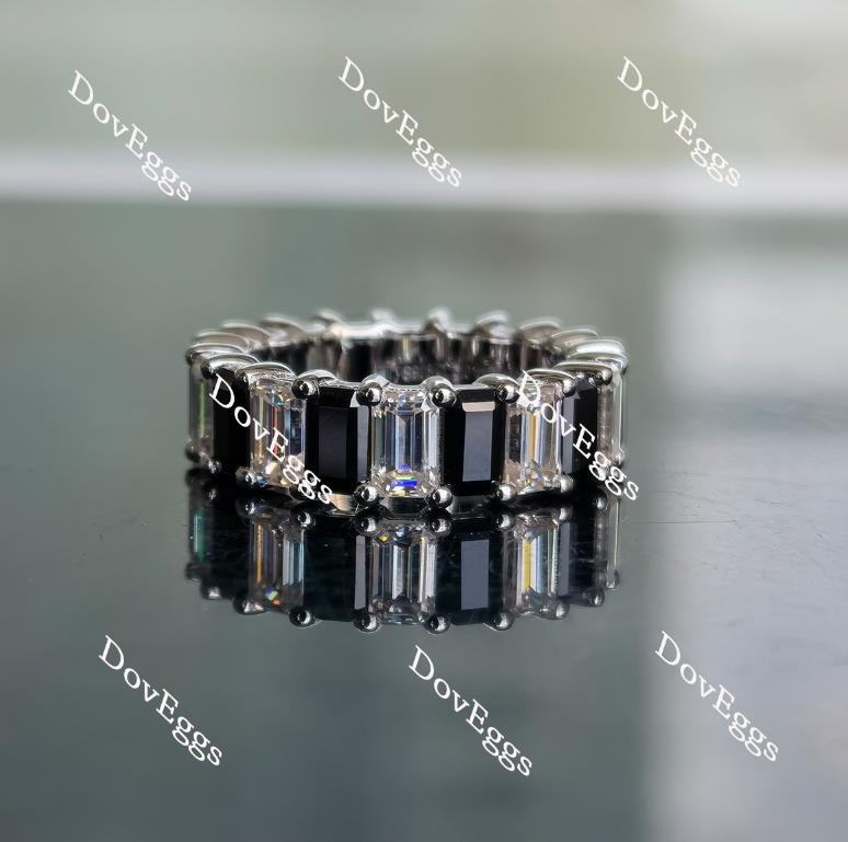 Doveggs Emerald full eternity(0.5ct each, around 10ctw) moissanite /Lab grown diamond  band-5mm band width