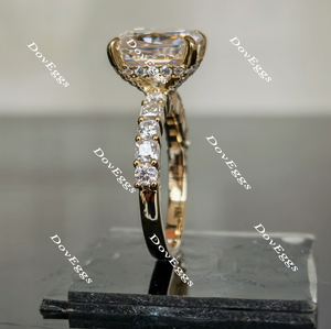 Doveggs radidant half eternity pave moissanite engagement ring (engagement ring only)