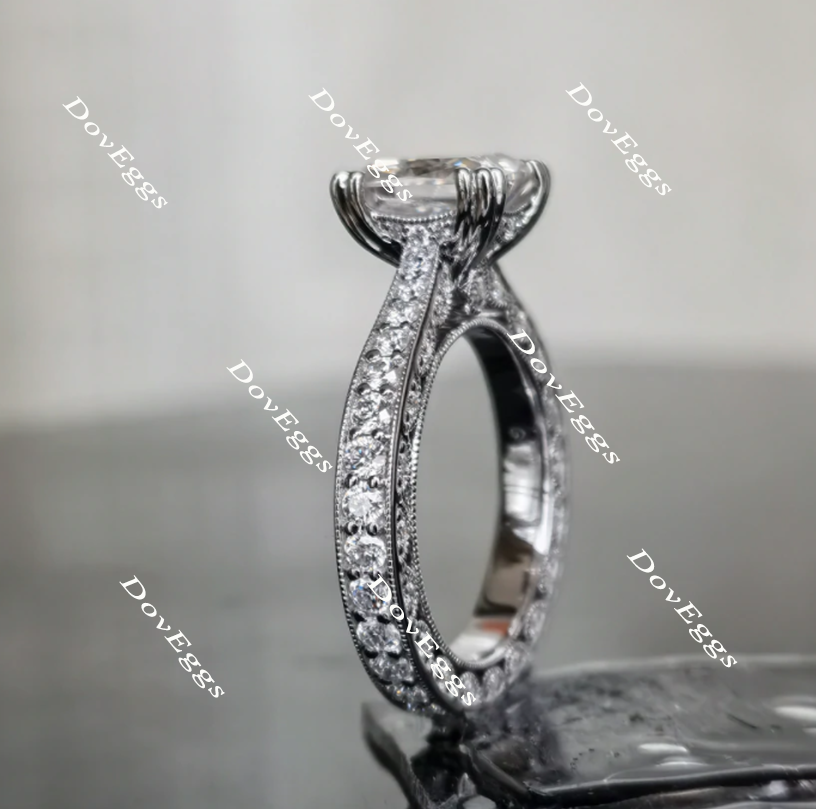 Doveggs princess full eternity pave moissanite engagement ring (engagement ring only)