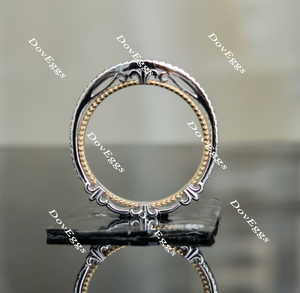 doveggs asscher pave moissanite engagement bridal set (2 rings)