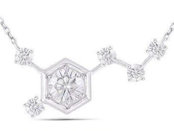 Doveggs round side stone moissanite pendant necklace - DovEggs-Seattle
