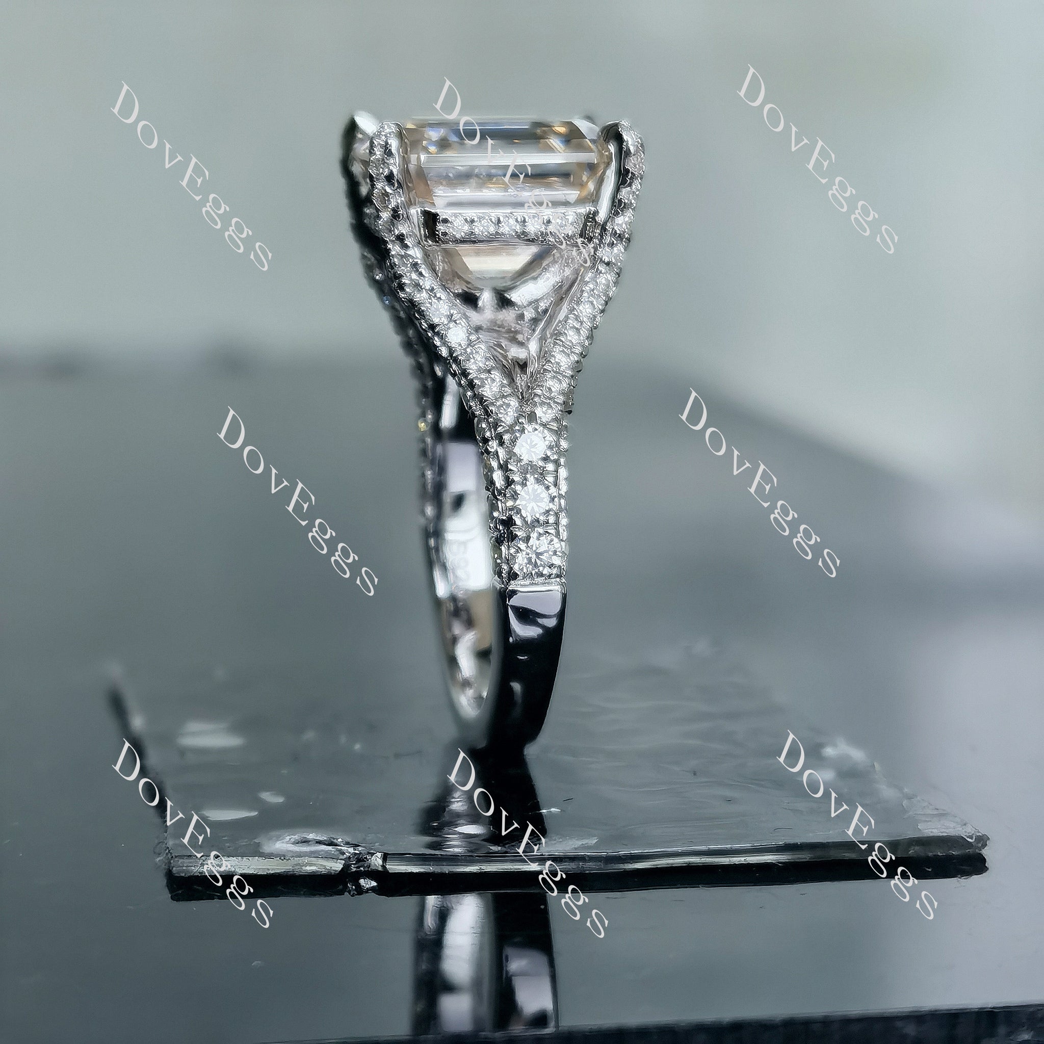 The Brooklyn split shank engagement ring