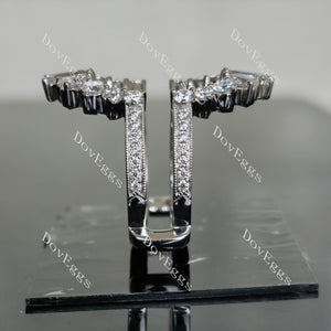 Arizona art deco moissanite/lab grown diamond enhancer (enhancer only)-6.9mm band width