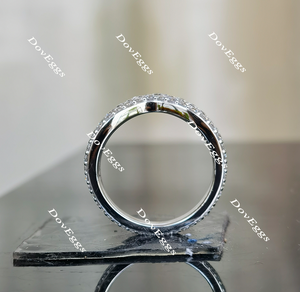 Doveggs Tara Leigh round full eternity moissanite/lab grown diamond wedding band-2.2mm band width