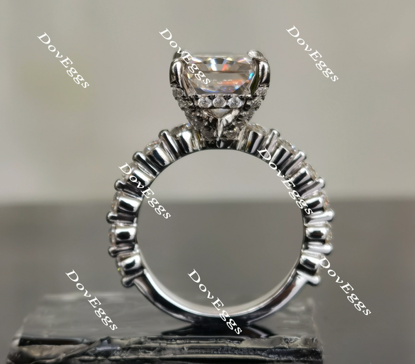 Doveggs radiant moissanite engagement ring for women