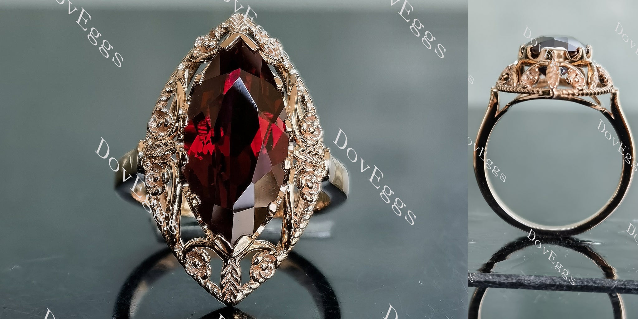 Marquis colored gem Ring