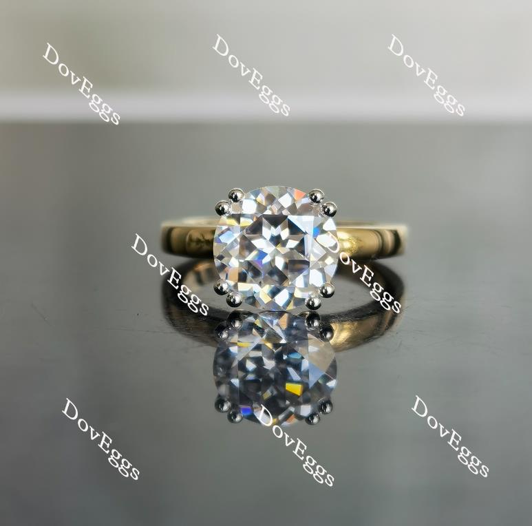 Doveggs round solitaire moissanite engagement ring