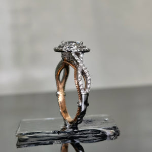 doveggs 0.5 carat oval lab created diamond CVD engagement ring(size 7)