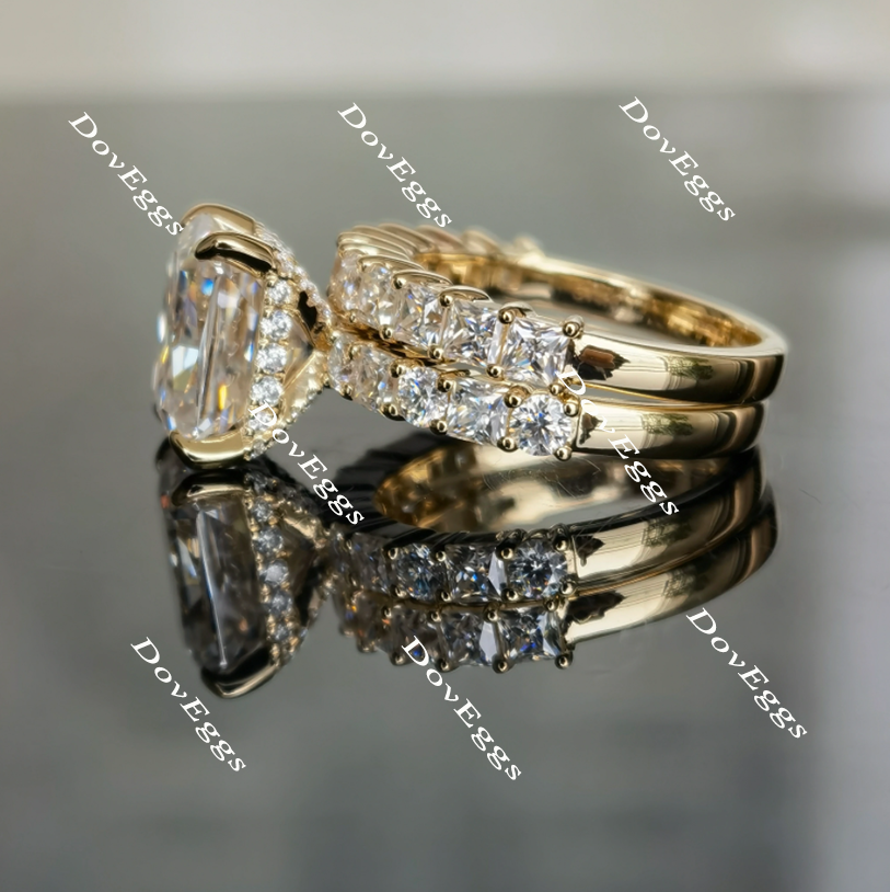 Doveggs radidant half eternity pave moissanite engagement ring (engagement ring only)