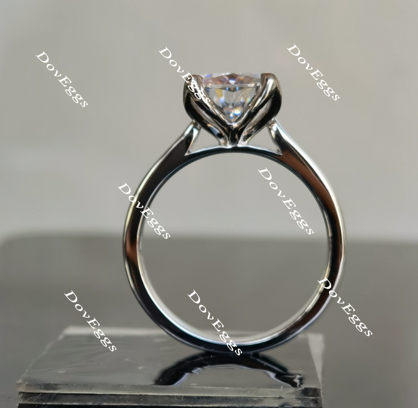 Simply Charming cushion solitaire moissanite engagement ring for women