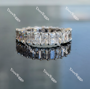 Doveggs full eternity radiant round moissanite wedding band-3.5mm band width