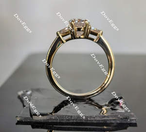 Doveggs pear three stones moissanite engagement ring