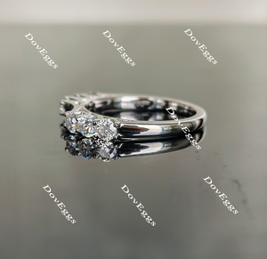 Doveggs round moissanite ring/moissanite wedding band-1.7mm band width