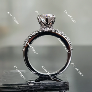 DovEggs nova elongated oval art deco moissanite engagement ring