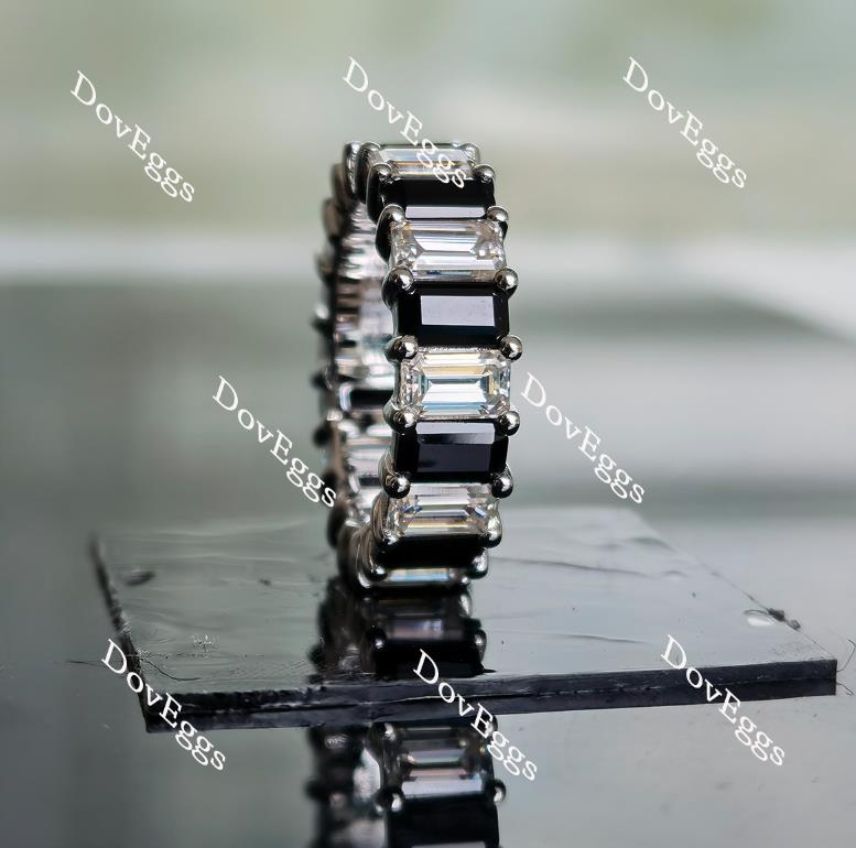 Doveggs Emerald full eternity(0.5ct each, around 10ctw) moissanite /Lab grown diamond  band-5mm band width