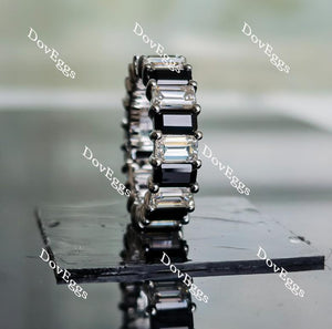 Doveggs Emerald full eternity(0.5ct each, around 10ctw) moissanite /Lab grown diamond  band-5mm band width