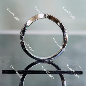 Doveggs curved moissanite wedding band/lab diamond band (wedding band only)-2.2mm band width