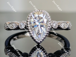 art deco moissanite ring