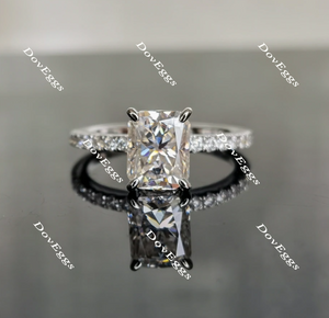 eternity pave moissanite engagement ring