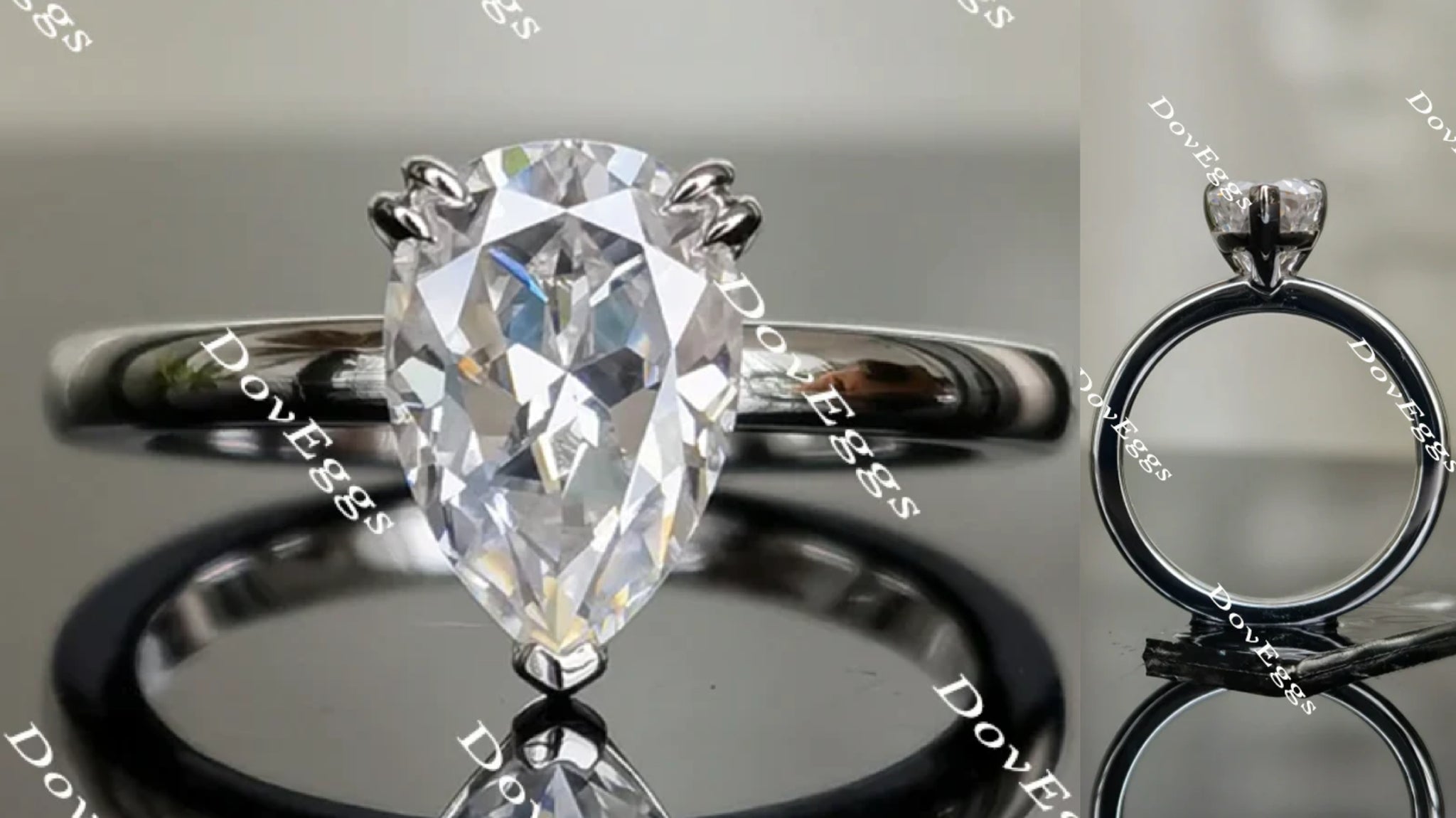 solitaire moissanite engagement ring