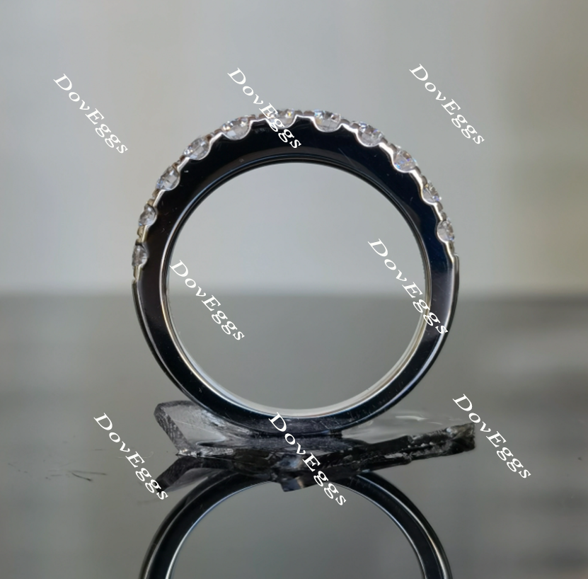 Doveggs round moissanite/lab grown diamond wedding band-2.7mm band width