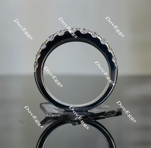 Doveggs round moissanite/lab grown diamond wedding band-2.7mm band width