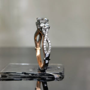 doveggs 1.1 carat round lab created diamond CVD engagement ring (size 7)