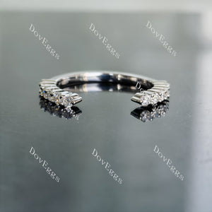 Doveggs round pave moissanite wedding band-2.2mm band width