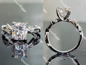 art deco moissanite engagement ring