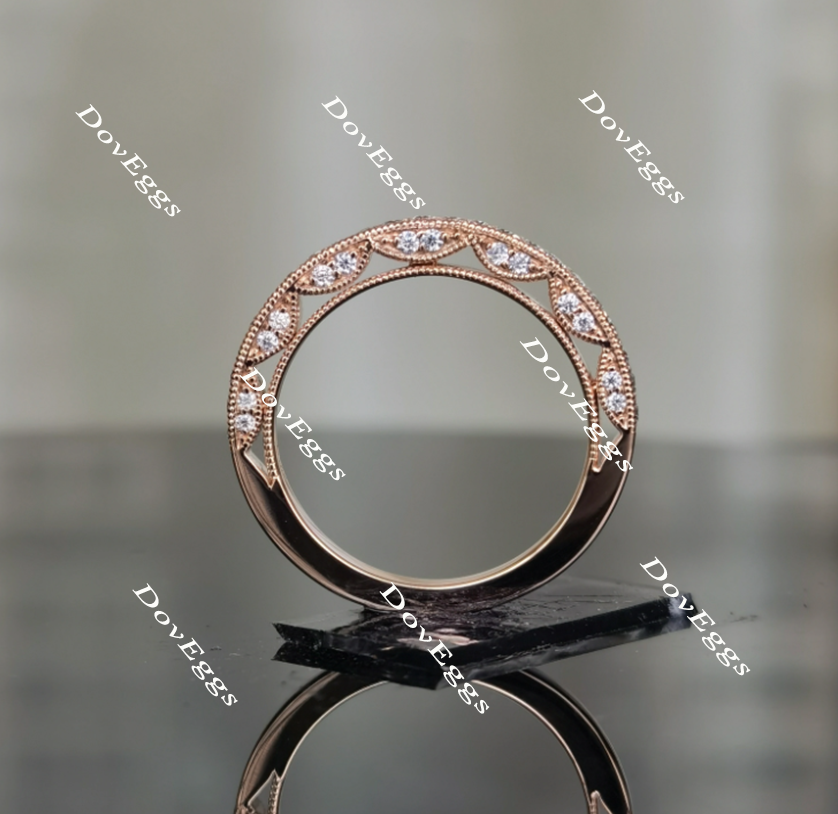 doveggs art deco moissanite ring/wedding band-2.0mm band width