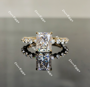 radiant moissanite engagement ring
