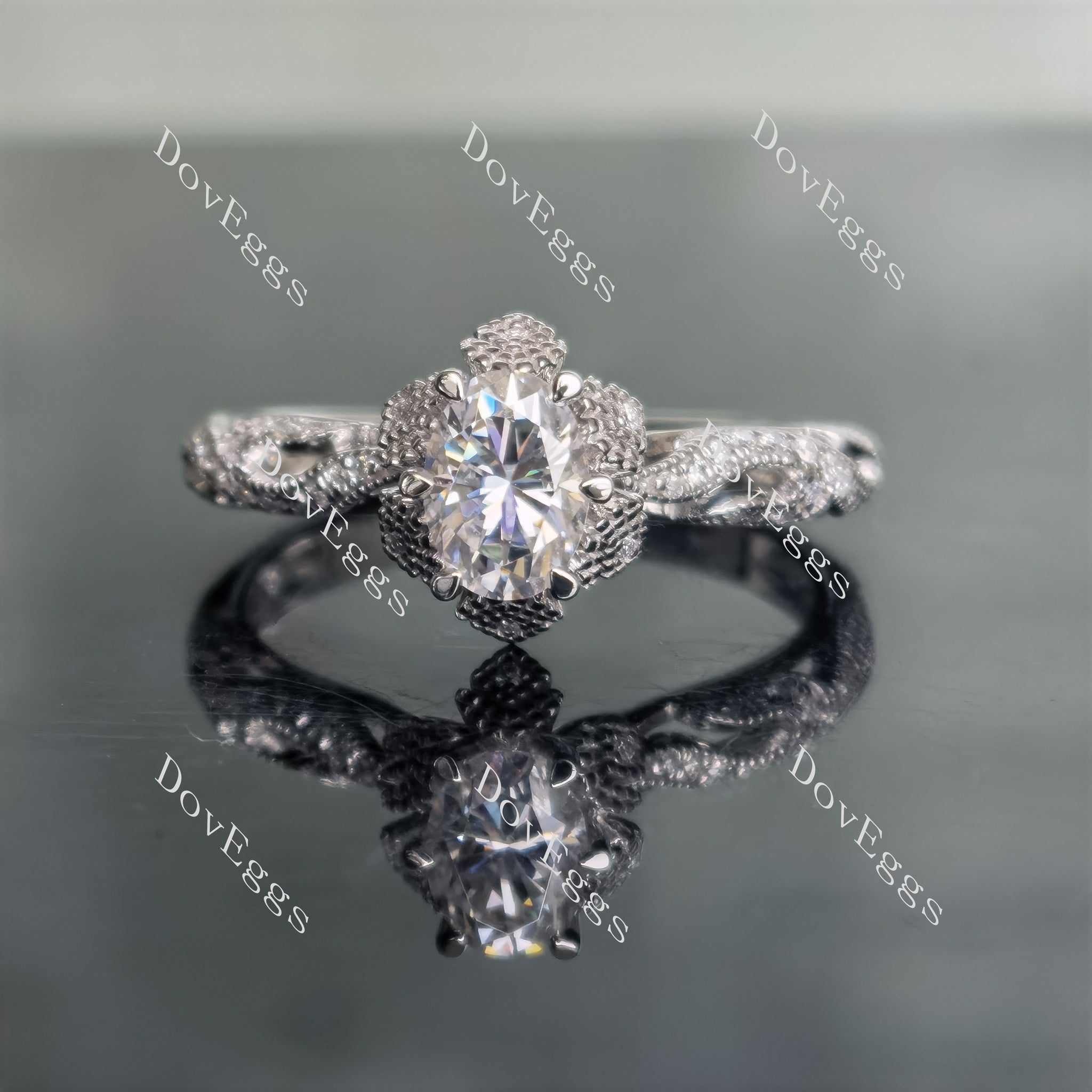 oval moissanite ring