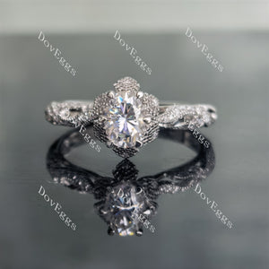 oval moissanite ring