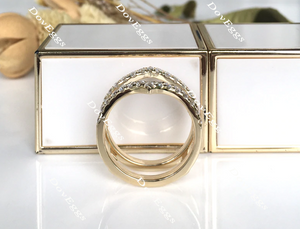 Doveggs share prong curved moissanite/lab grown diamond enhancer-6mm band width