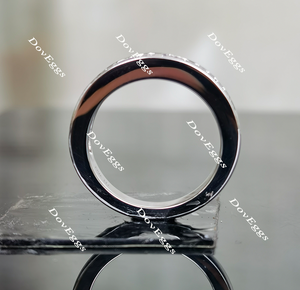 Doveggs half eternity channel set baguette moissanite wedding band/moissanite ring-2.8mm band width