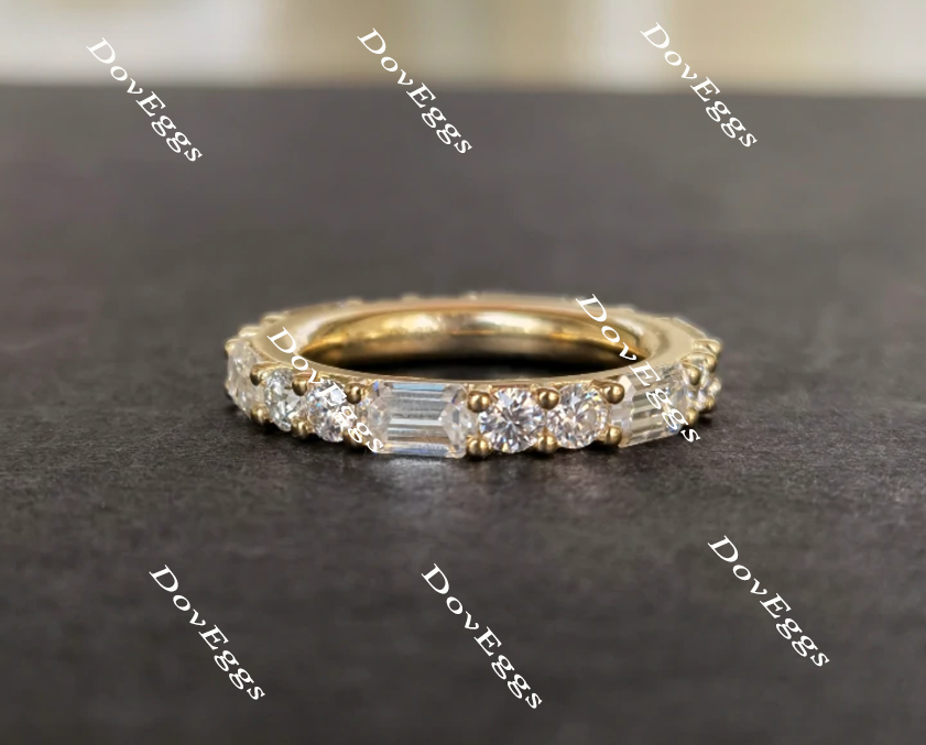 doveggs full eternity moissanite engagement ring/wedding band-3mm band width