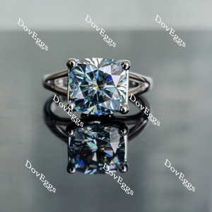 Karen's Smokey Delight cushion moissanite engagement ring