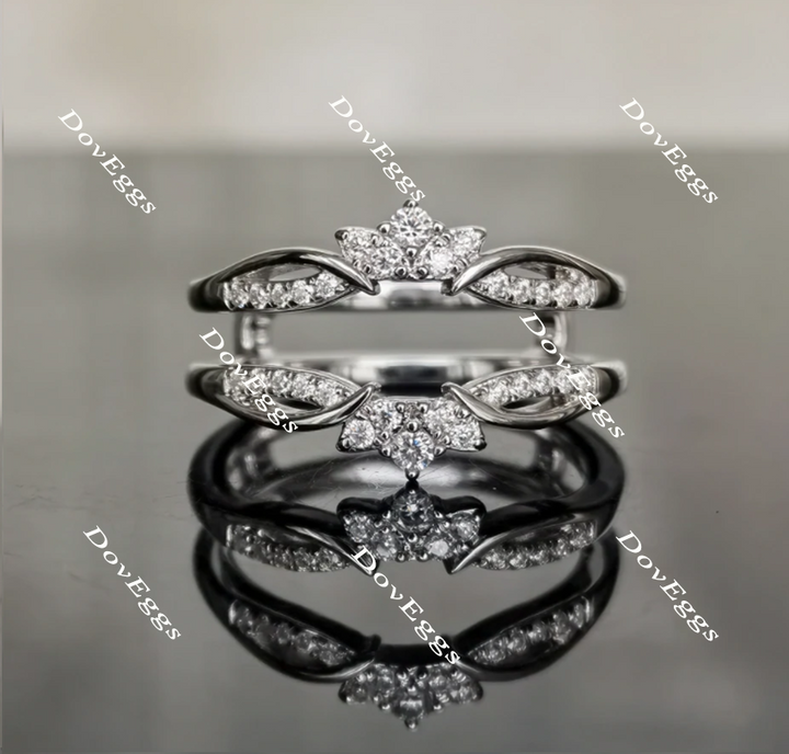 Doveggs round moissanite/lab grown diamond enhancer/wedding band-5.9mm band width - DovEggs-Seattle