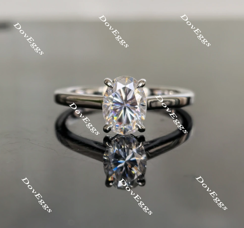 solitaire moissanite engagement ring