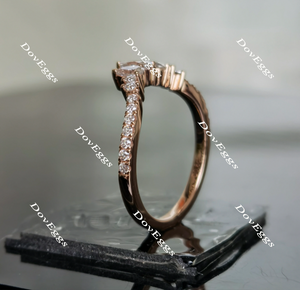 The M ❤ K Rappazzo princess floral moissanite bridal set (3 rings)