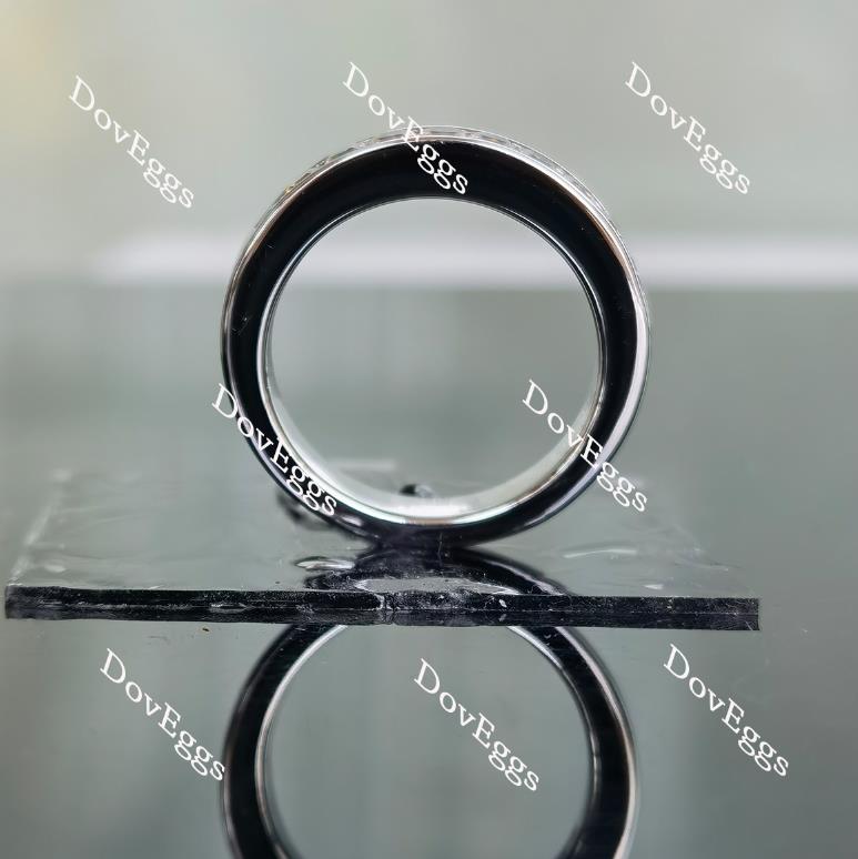 Doveggs radiant channel set moissanite bridal set (2 rings)