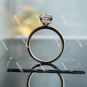 Doveggs hidden halo moissanite engagement ring