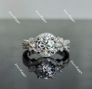 pave moissanite engagement ring