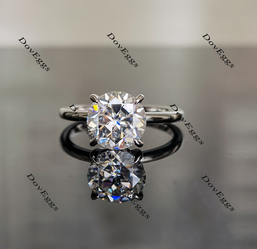 solitaire moissanite engagement ring