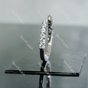Doveggs round pave moissanite/lab grown diamond wedding band-2.2mm band width