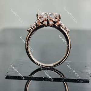 Doveggs side stones moissanite engagement ring