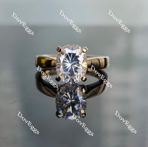 Doveggs oval solitaire moissanite engagement ring
