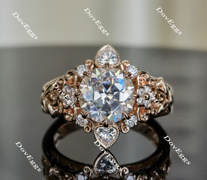 round moissanite engagement ring